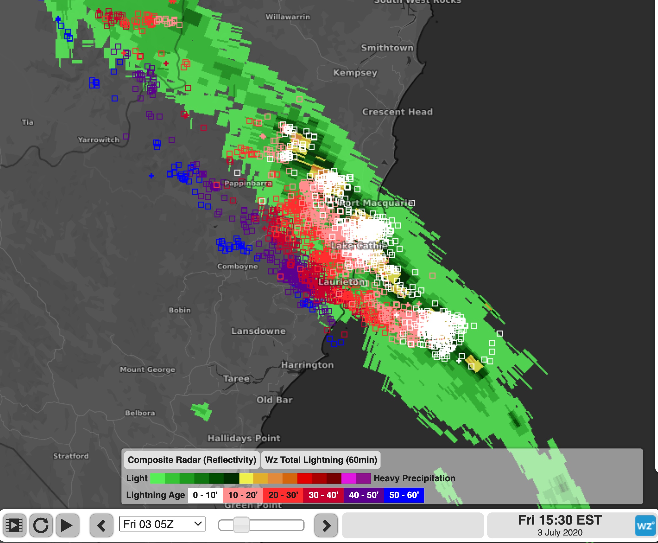 Sparky skies over northeastern NSW and southern Queensland