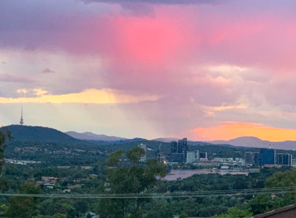 What is 'virga' and why does Canberra keep copping it?