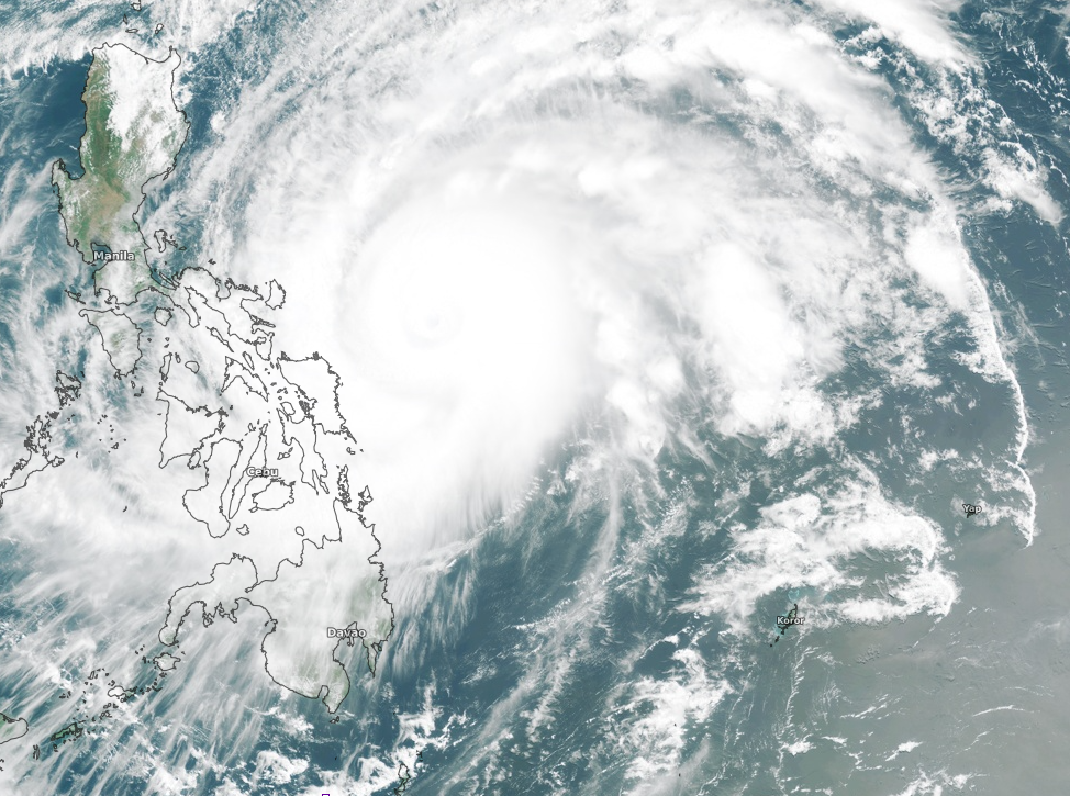 Super Typhoon Surigae threatening the Philippines with dangerous surf, rain and winds 