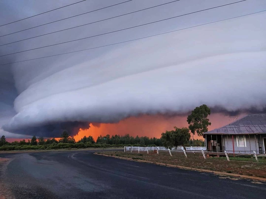 Sunset storm brings fiery rain in NSW