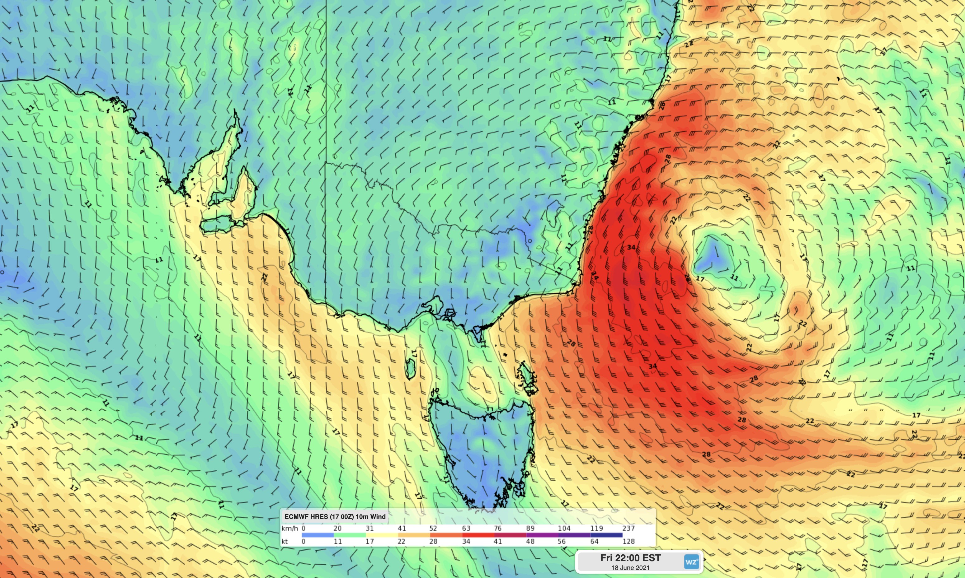 Severe weather threat in TAS, VIC and NSW as Tasman Low looms 