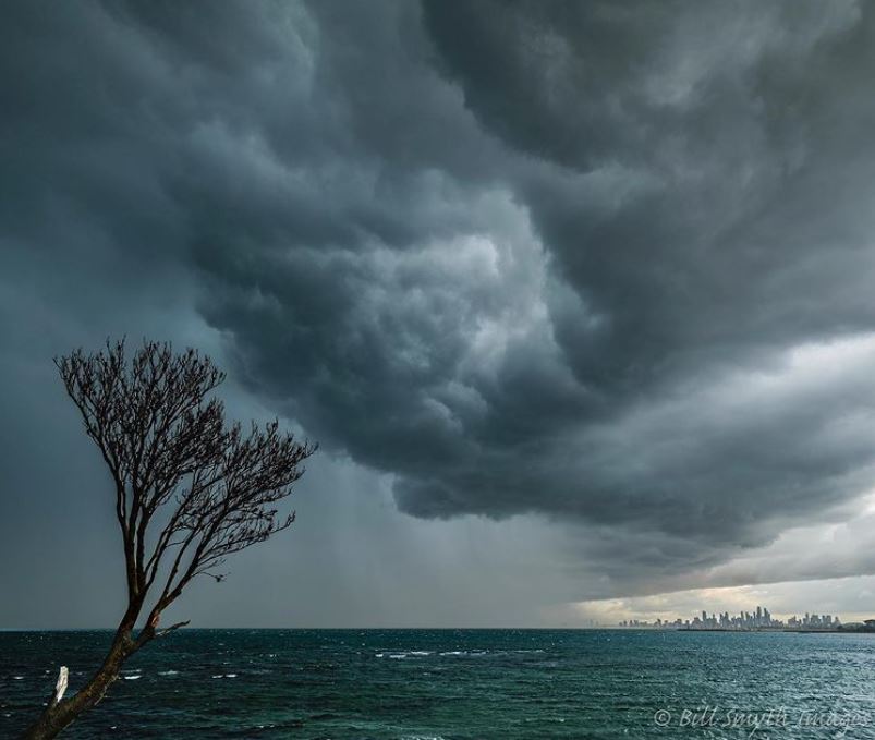 This majestic Port Phillip Bay rain squall is about as Melbourne as it gets
