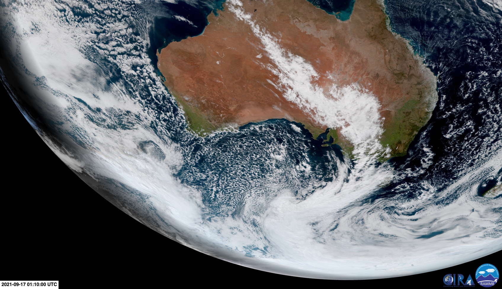 Two dangerous weather systems in one satellite picture