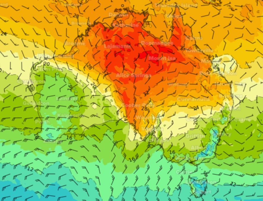 Hot and cold airmasses having a big stoush over South Australia