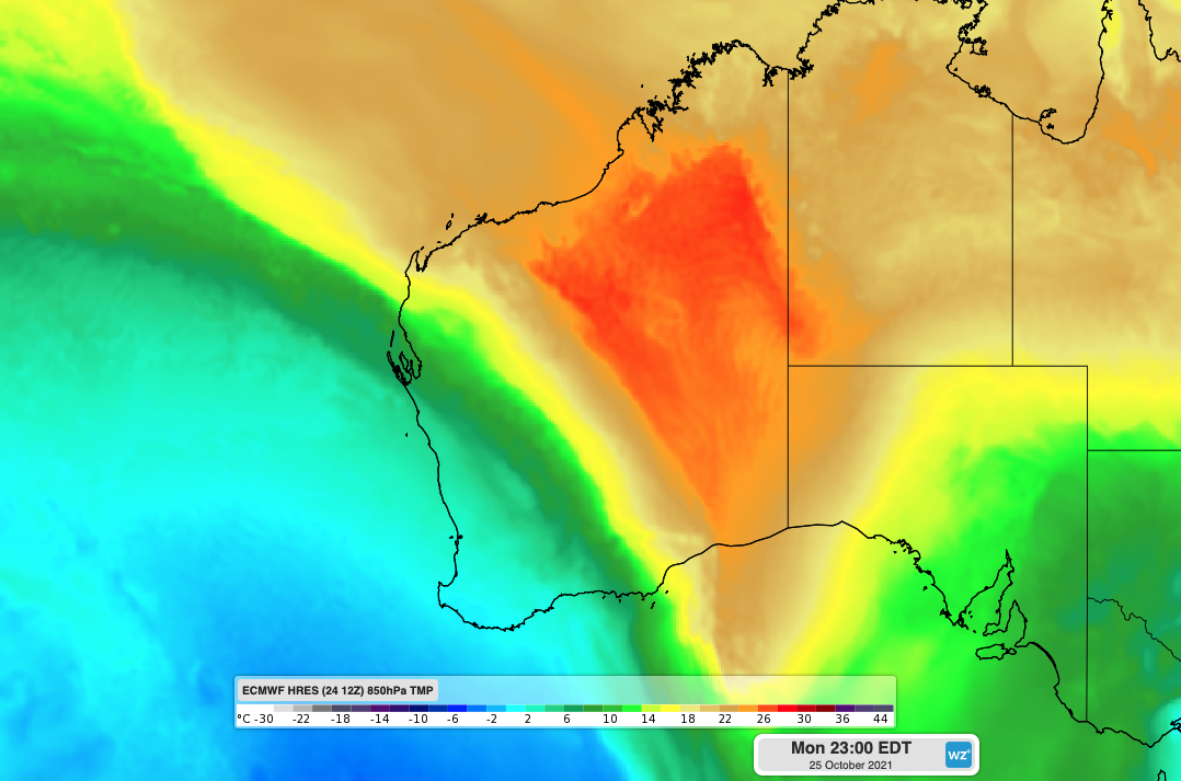 Cool, wet and windy in southwestern Australia