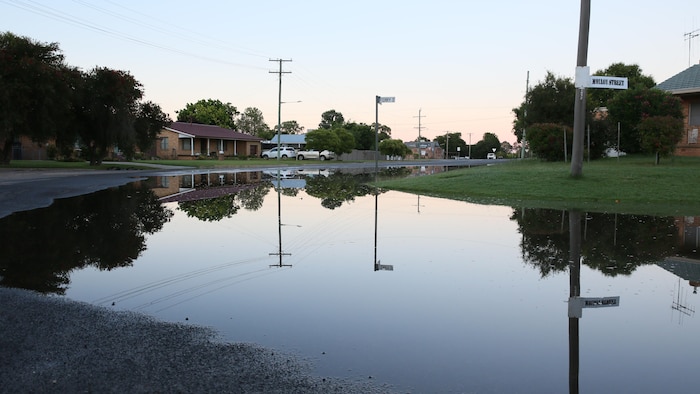 Floodwaters spill into Forbes as forecast is downgraded