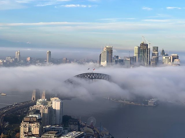 Was that fog or mist in Sydney this morning?