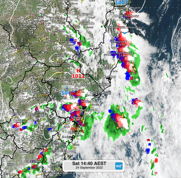 NSW in firing line as thunderstorms develop across the east