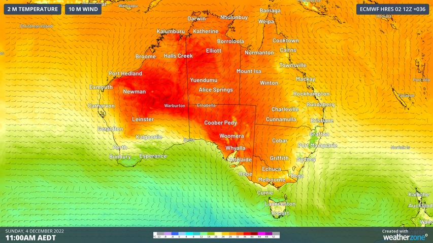 Australia's heat engine firing up