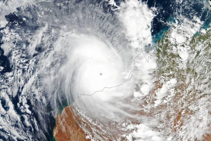 Image: Tropical Cyclone Ilsa near the WA coast in April 2023. Source: NASA.