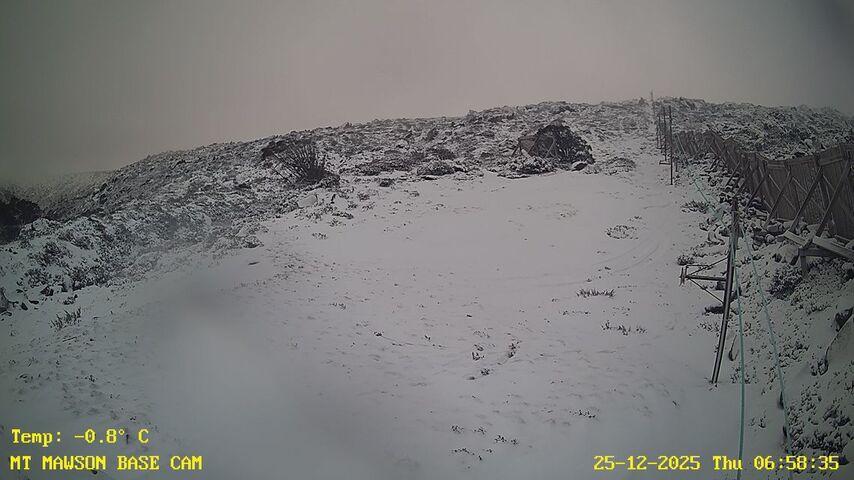 Image: The date stamp tells the story at Mt Mawson, 90 minutes northwest of Hobart. Source: Mt Mawson