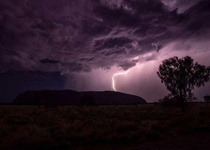 Image: Just about every part of Australia saw lightning, even the Red Centre. Source: Source: Neil Williams (@hummerstonneil on Instagram)