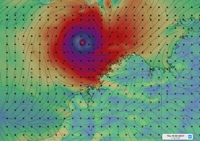 Image: Models are picking up a drastic change in Errol’s trajectory from Thursday.. Source: Weatherzone