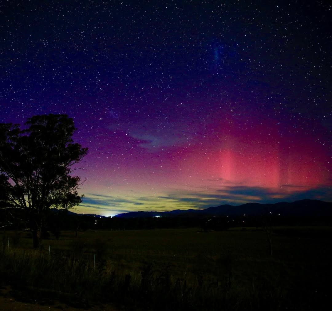 Image: Aurora Australis visible from Canberra on Sunday night. Source: @booming_on / Instagram