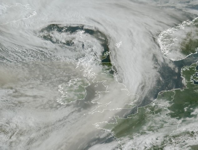 Image: June storm hitting the UK and the English Channel. Source: EUMETSAT