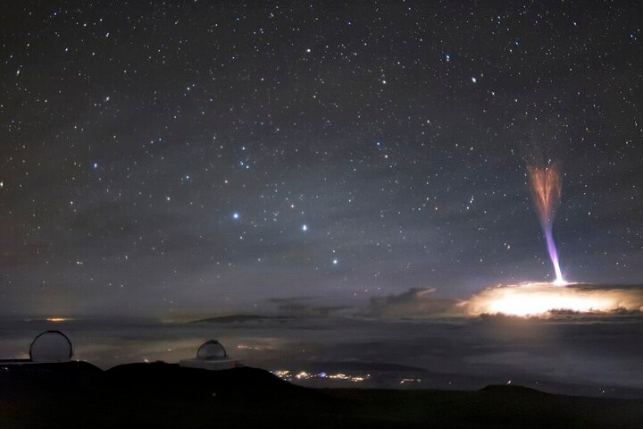 Image: Gigantic jet captured above Tucson, Arizona on February 10, 2007. Source: International Gemini Observatory/NOIRLab/NSF/AURA/A. Smith