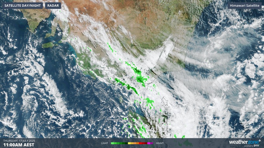 Image: There was plenty of cloud, but not much wet stuff falling from the sky. Source: Weatherzone