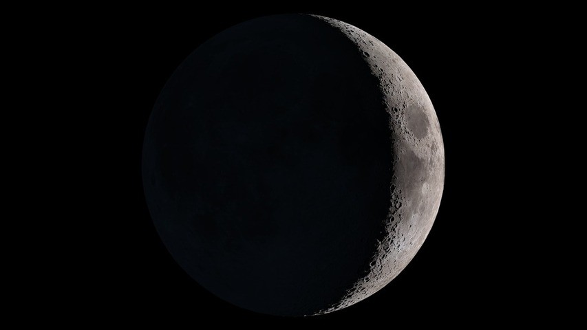 Image: Waxing crescent moon. Source: NASA.
