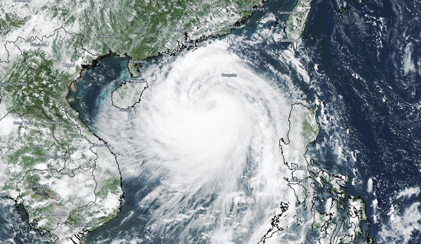 Image: True colour satellite imagery of Tropical Storm Matmo in the South China Sea on Saturday. Source: Weatherzone