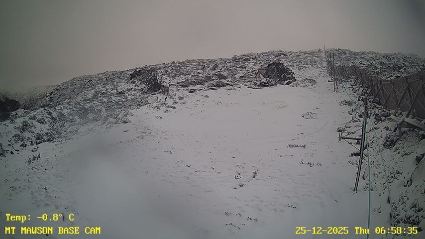 Image: The date stamp tells the story at Mt Mawson, 90 minutes northwest of Hobart. Source: Mt Mawson