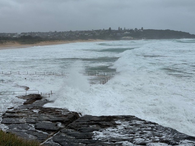 Image: Large and unruly surf is pummelling the NSW coastline. Source: Felix Levesque