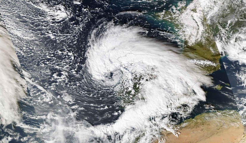 Image: Storm Marta near Iberia on Saturday, January 7, 2026. Source: NASA Worldview.