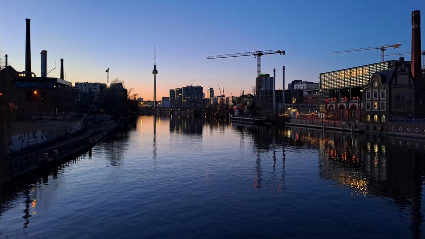 Image: Spree in Berlin Friedrichshain-Kreuzberg (BE) 5.3.2026. Source: Ingrun Bahnert.