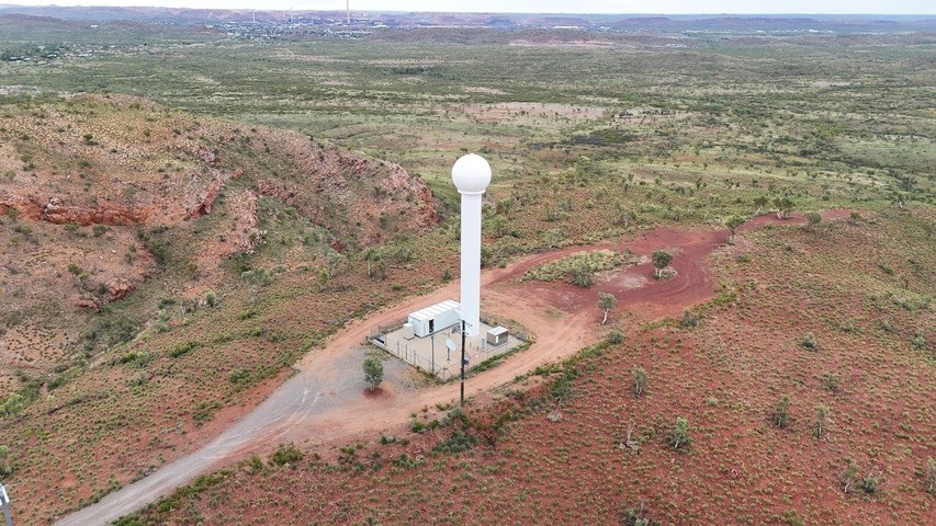 Image: Radar dome at Mount Isa, Queensland. Source: iStock / Fritz.