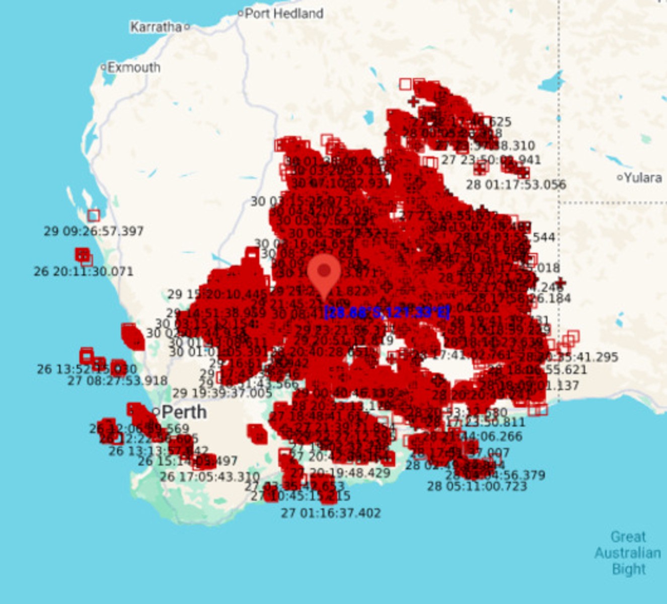 Image: Weatherzone’s Total Lightning Network detected nearly 300,000 lightning strikes across WA between Wednesday and Sunday, August 26-30, 2026.. Source: Weatherzone