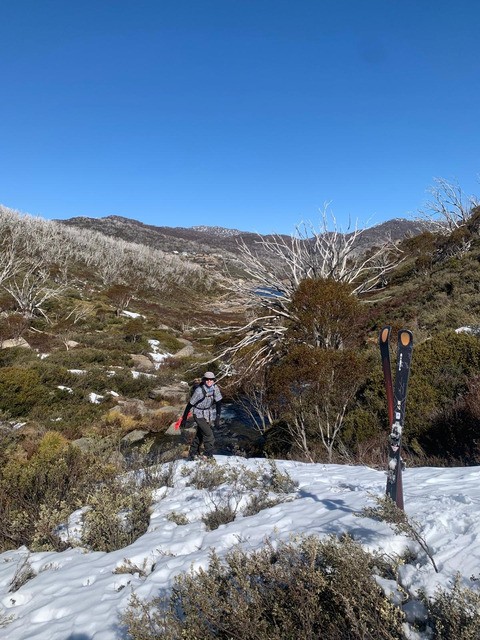 Image: Even back country skiers struggled to find skiable snow in the last week of the 2026 winter. Source: Weatherzone