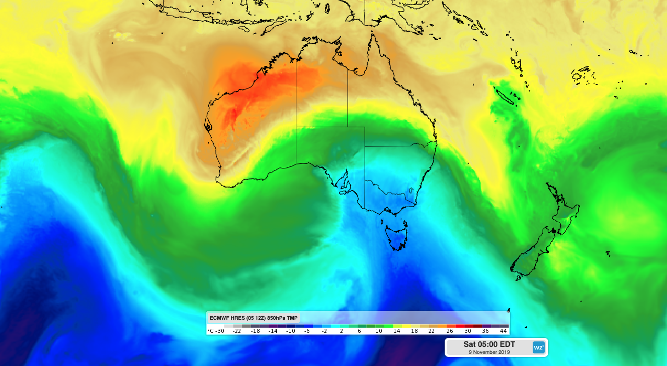 Late-spring chill in southeastern Australia