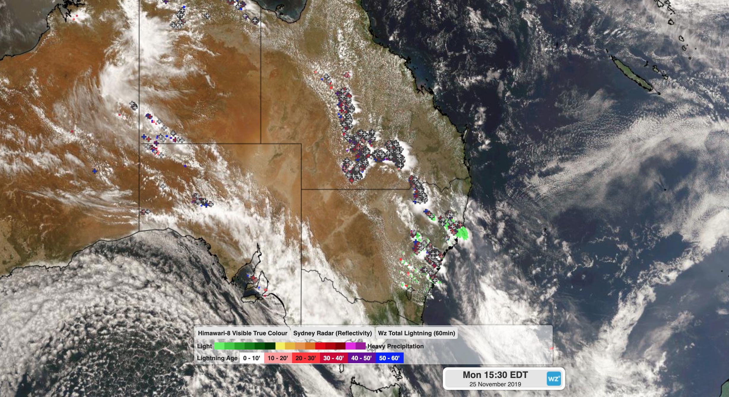 Rain and storms in NSW