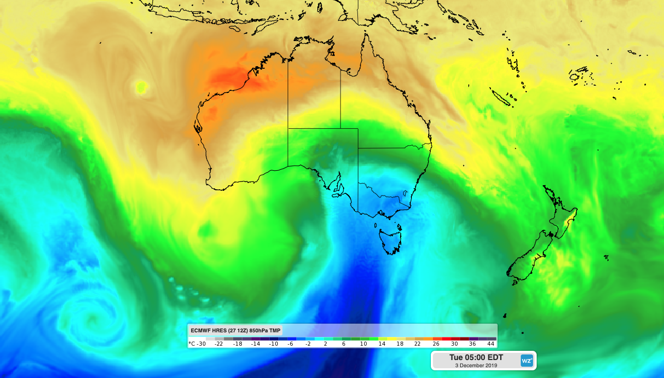 Southeastern Australia's cold start to summer