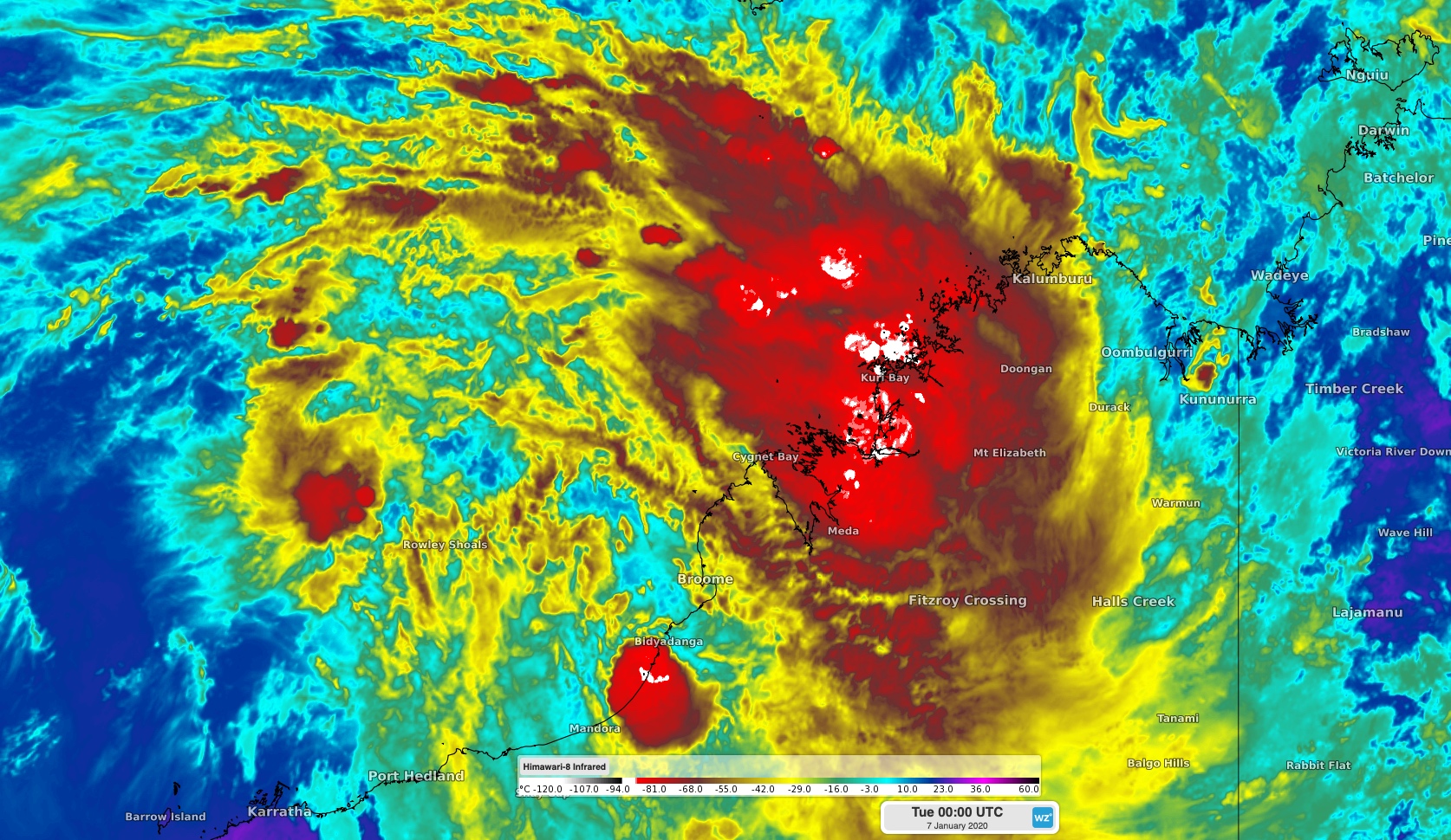 Rain on the horizon as tropical cyclone activity increases near Australia