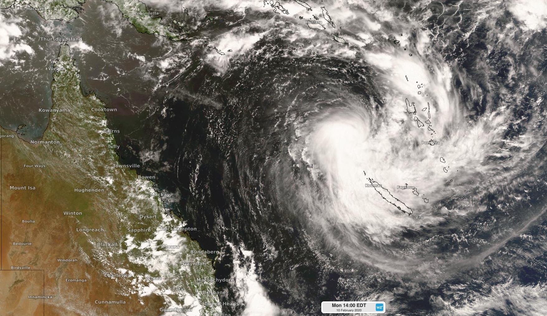 Eastern Australia watching Tropical Cyclone Uesi
