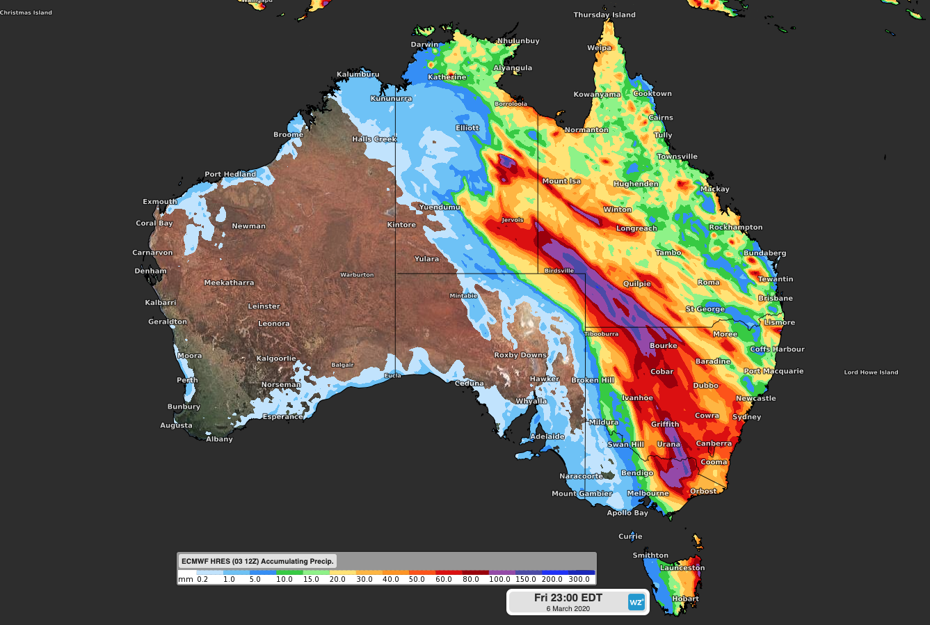 Ex-Tropical Cyclone Esther sending rain across Australia