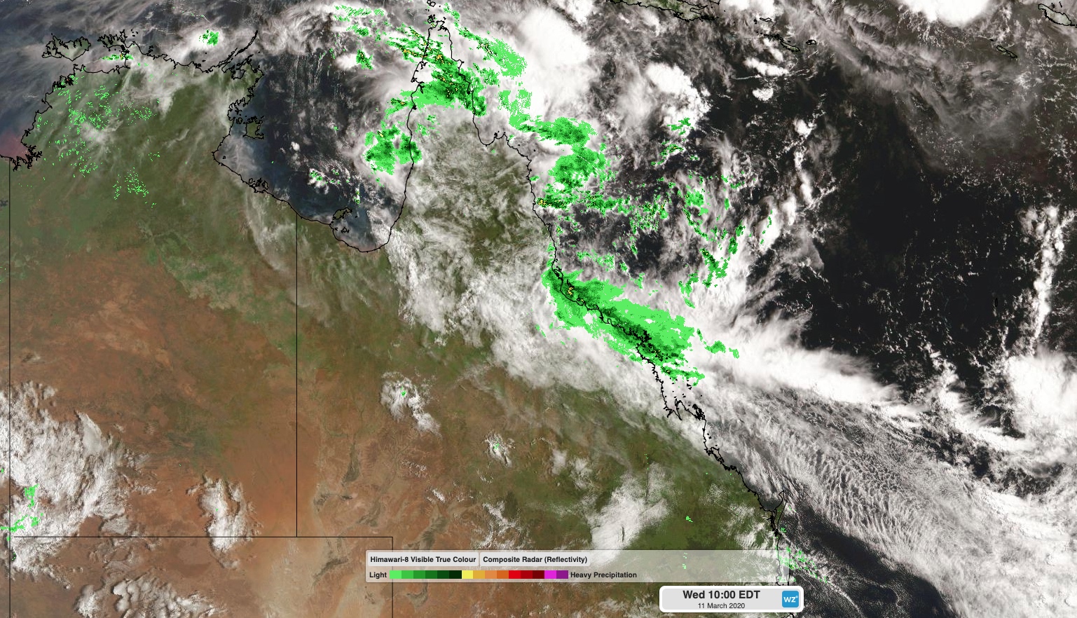 Heavy rain hits northeast QLD as tropical cyclone threat looms