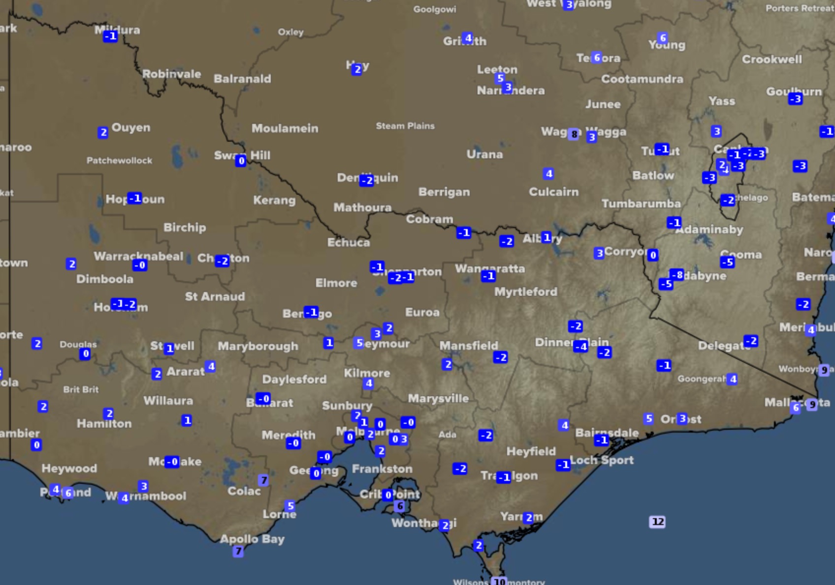 Quite the chill in the air over Victoria