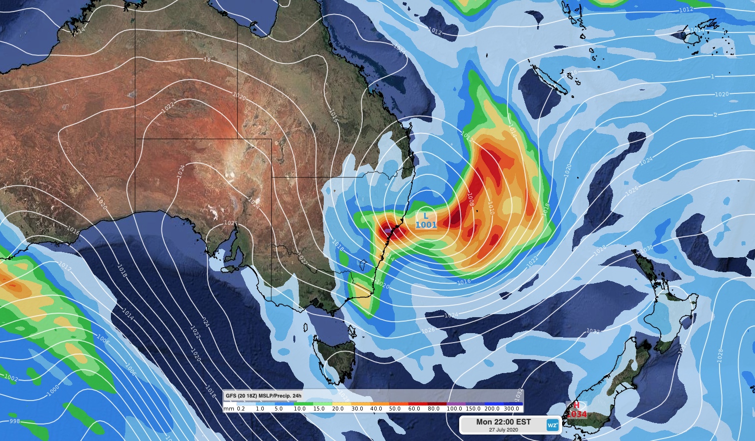 Hints of another low pressure system for Australia's east coast