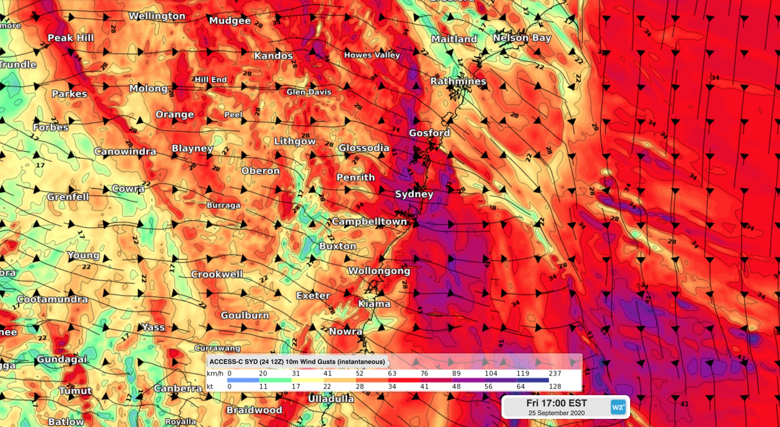 Cold front blasts into Sydney