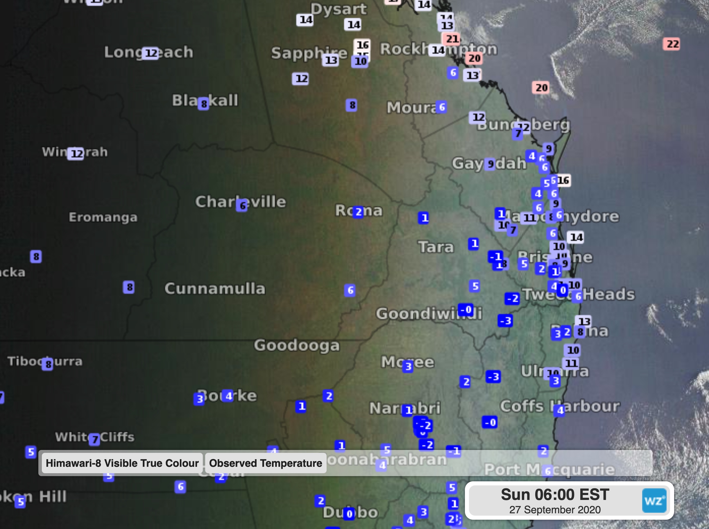 Record-breaking freeze in Queensland