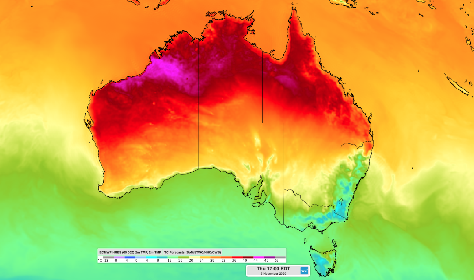 Snow and 45C heat on the same day