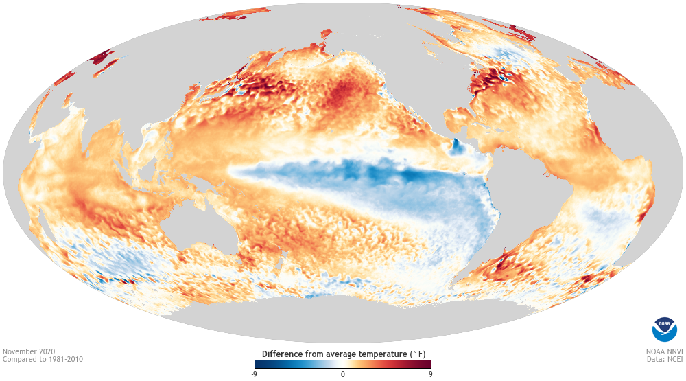 La Nina not as cool as it used to be