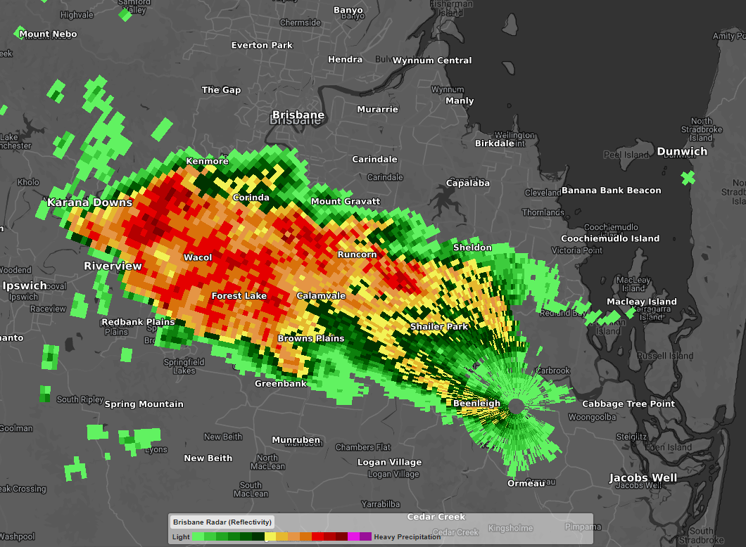 Severe thunderstorm warnings issued for southeast Queensland