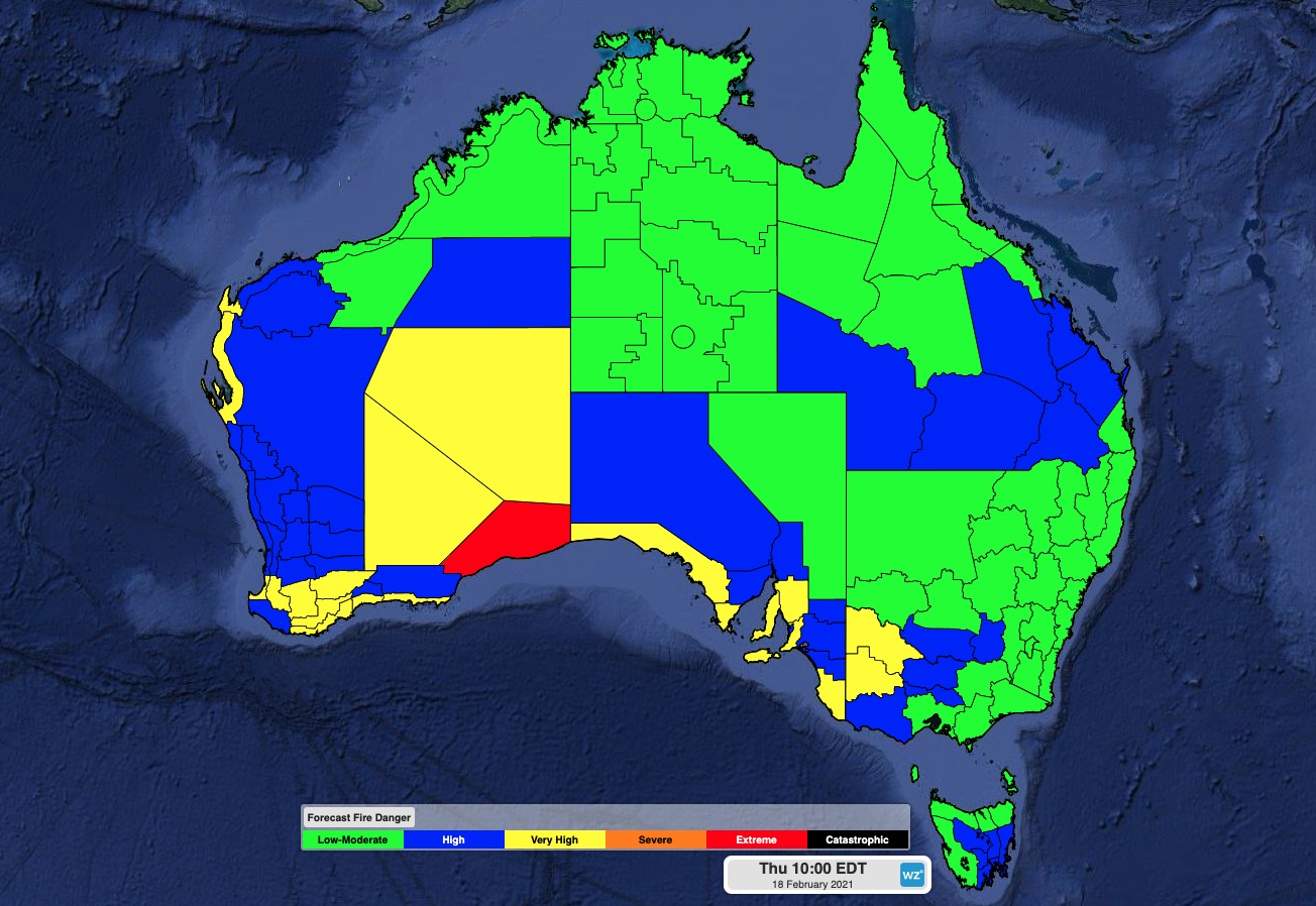 Extreme heat and fire danger in WA