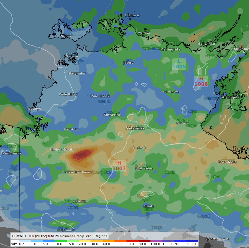 Heavy rainfall continues for the NT's Daly