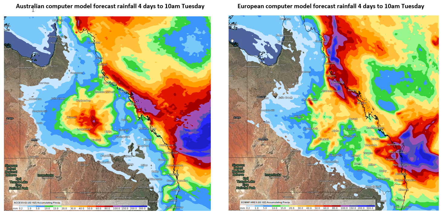 Easter drenching for parts of eastern Queensland and northeast NSW