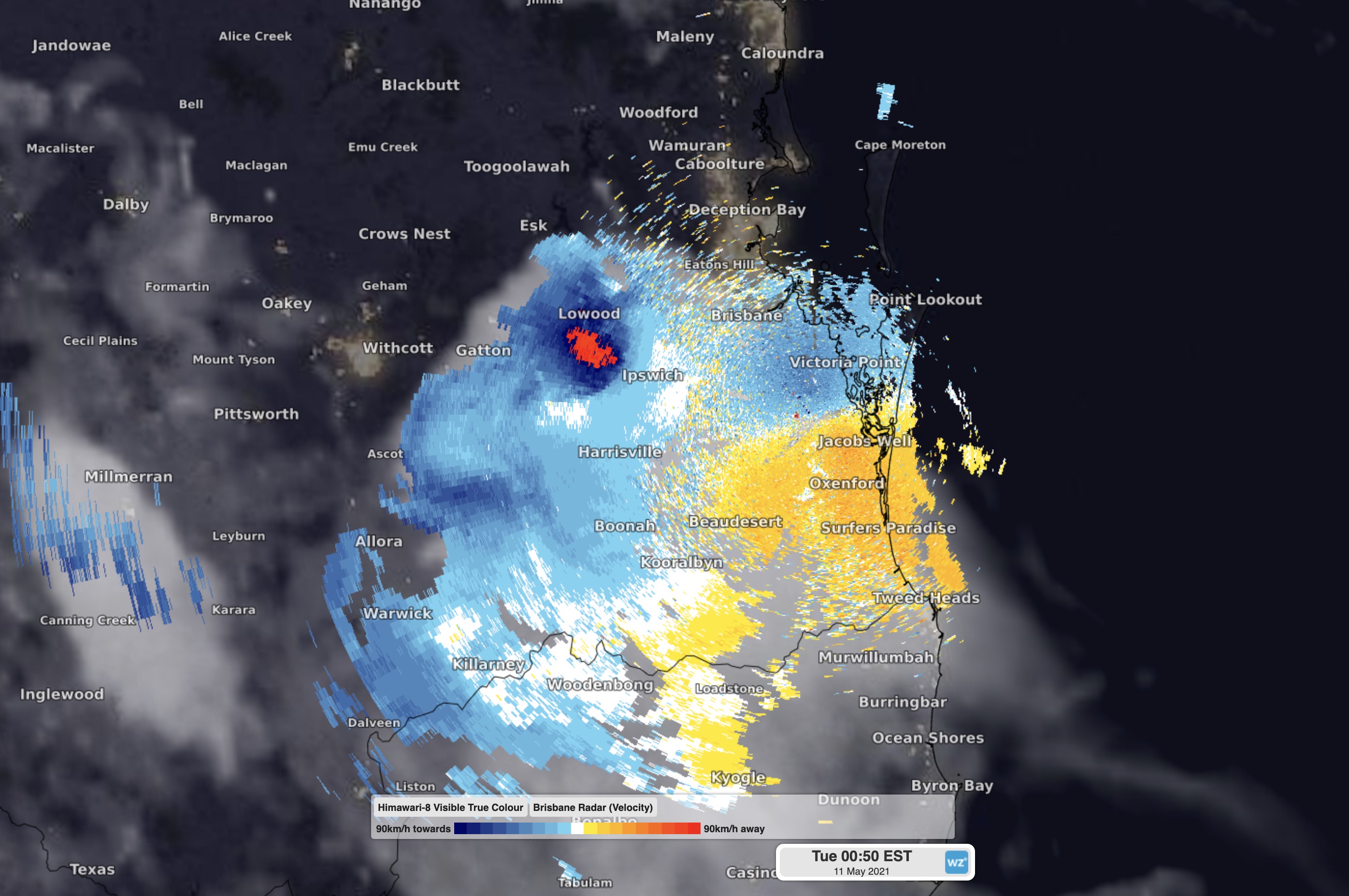 Dangerous weather in VIC, NSW and QLD on Tuesday 