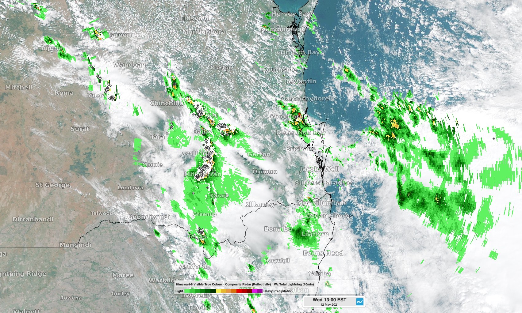 Storms on the menu in SE Queensland tonight 