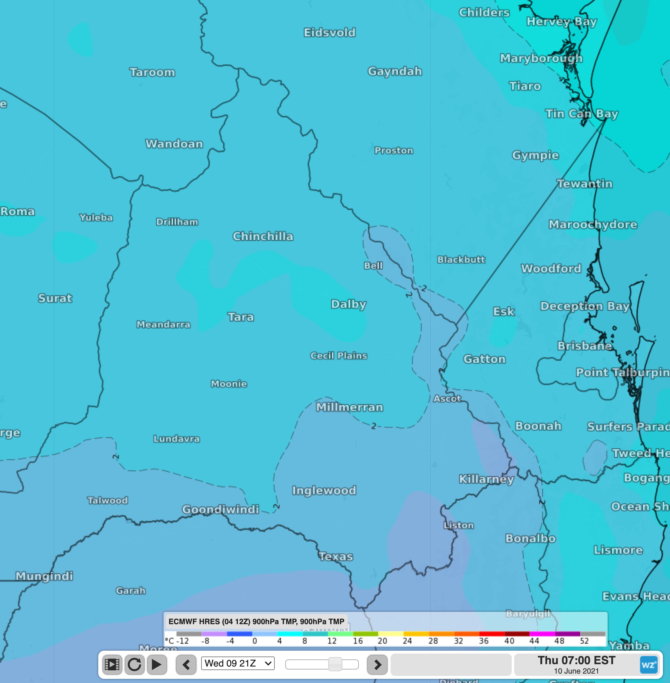 Will it snow in Queensland next week?